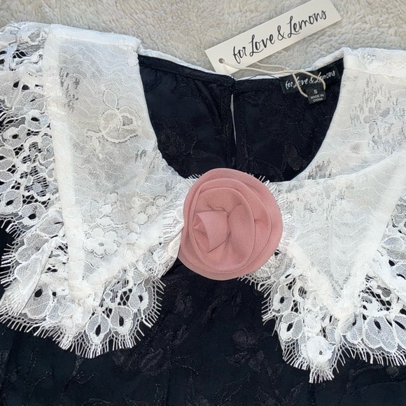 For Love & Lemons Yasmin Collared Floral Mini Dress - Picture 7 of 12